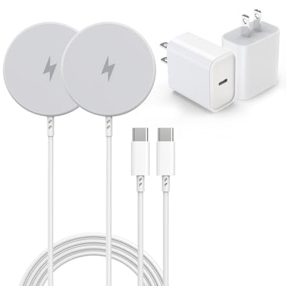 Magnetic Wireless Charger for iPhone 16,15W 6FT Fast Apple Mag-Safe Charger - color: White, size: 6FT