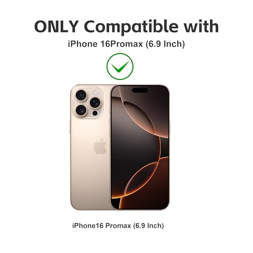 2 Pack Matte Privacy Screen Protector for iPhone 16 Pro Max Screen Protector Anti-Glare, Anti-Spy Tempered Glass Film, Smooth and Responsive Touch Anti-Scratch Glass