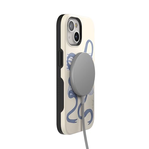 Casely iPhone 15 Plus Case | Heartstrings | Blue Bow | Bold Protective Design | Compatible with MagSafe - color: Heartstrings | Blue Bow