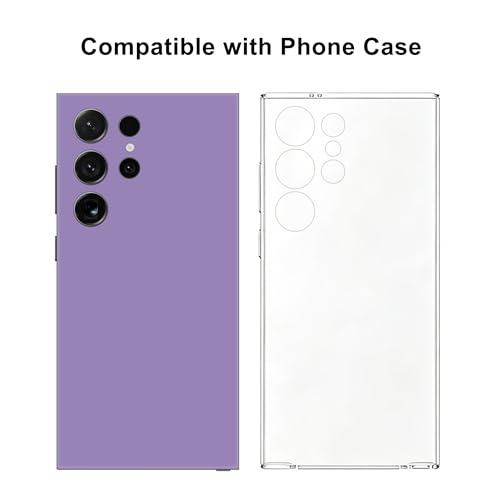 2 Pack Skin Wraps Compatible with Samsung Galaxy S24 Ultra (Purple) - color: Purple