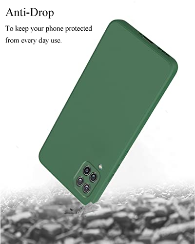 Soft Silicone Protective Case for Samsung A42 5G (Dark Green) | Matte Soft Touch for Samsung Galaxy A42 5G Phone Case Silicone Slim Cute Anti-Fingerprint Elegant Cover Shockproof Aesthetic - color: Dark Green