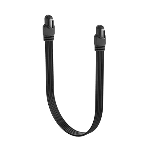YACSEJAO 90 Degree USB C to USB C Cable,15cm/0.5ft, Side to Side Angle