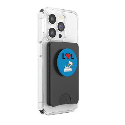 Peanuts Snoopy Woodstock Lots of Love PopSockets PopWallet for MagSafe - style: Magnetic PopWallet