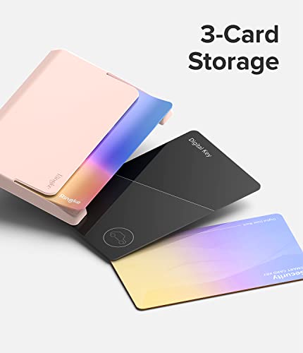 Ringke Side Slot Card Holder for Phone Case, Business Card Holder for Women, Men, ID Credit Card Holder Stick on, Phone Wallet Compatible with iPhone, Galaxy, and Pixel - Peach Pink (2 Pack) - color: Peach Pink (2 Pack)