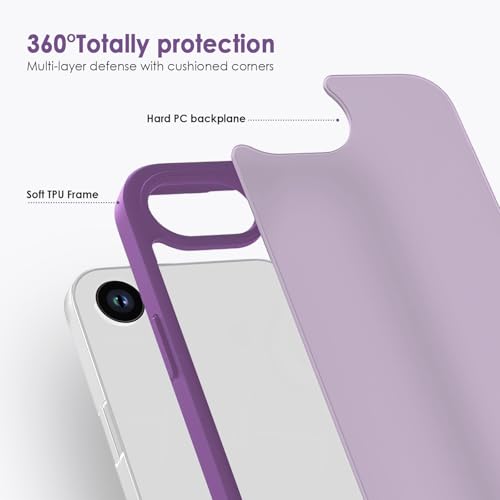 TENOC Phone Case Compatible with iPhone SE (2nd 2020 and 3rd 2022 Generation) & iPhone 7 & iPhone 8, Dark Purple Case Translucent Protective Bumper Matte Hard Back Cover for 4.7 Inch - color: Dark Purple, size: iPhone 7/8/SE