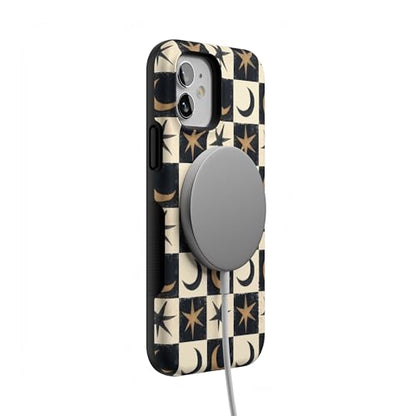 Casely iPhone 12 Mini Case | Mystic Moonstar | Black Celestial | Bold Protective Design | MagSafe Compatible Design - color: Mystic Moonstar | Black Celestial, size: Iphone 12 Mini