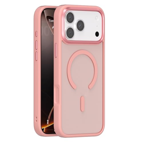 Clear Case for iPhone 17 Pro Max/17 Pro/17 Air/17, Yellowing Resistant PC Back Magnetic Case Camera Protective - color: Pink, size: 17 Pro Max