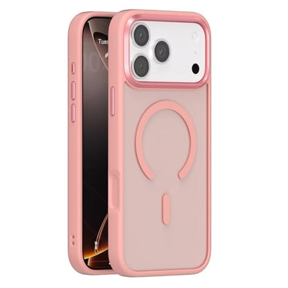 Clear Case for iPhone 17 Pro Max/17 Pro/17 Air/17, Yellowing Resistant PC Back Magnetic Case Camera Protective - color: Pink, size: 17 Pro Max