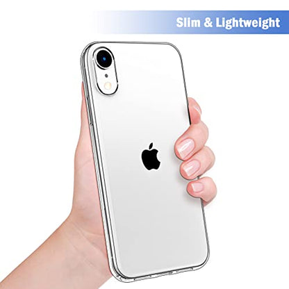 JJGoo Compatible with iPhone XR Case Clear Soft Transparent Shockproof Protective Slim Thin Bumper Phone Cover for XR - 6.1 inch - color: Clear