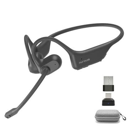 NUROUM OpenEar Pro 2 Bluetooth Headphones with Mic, Dongle and Bag