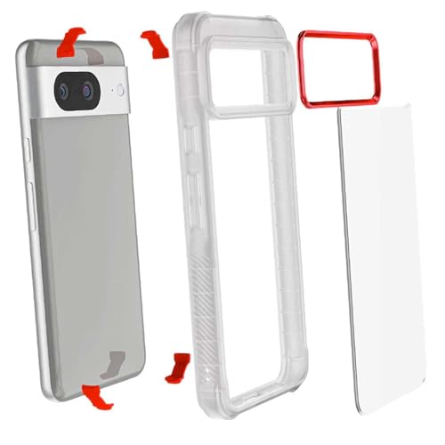 Ghostek Covert Pixel 8 Case Clear - Compatible with Wireless Charging, Silicone Fusion, Slim Fit Shockproof Phone Cover (6.2 Inch, Clear) - color: Clear, size: Pixel 8