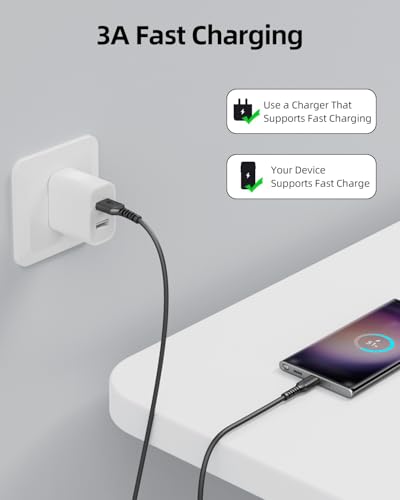 Short USB C Cable 1.5ft / 18 inch 5Pack, USB to USB C Cable Fast Charging - color: Black, size: 1.5FT