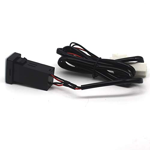 Disscool Dual USB Power Socket for Toyota QC3.0, Quick Charge Car Charger USB Adapter for Smartphone/iPad/PDA and More,Max 6.4A Output (32 * 20mm)