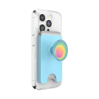 PopSockets Phone Wallet for MagSafe with Grip- Butterfly Pea Blue - color: Aura Butterfly Pea Blue, style: MagSafe