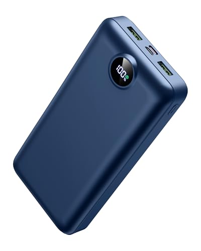 Portable Charger Power Bank 50000mAh 22.5W Fast Charging Battery Bank USB C External Battery Pack with 3 Output & 2 Input Digital Display Travel Essential for iPhone 16/15/14/13/12, Samsung, iPad etc - color: Blue