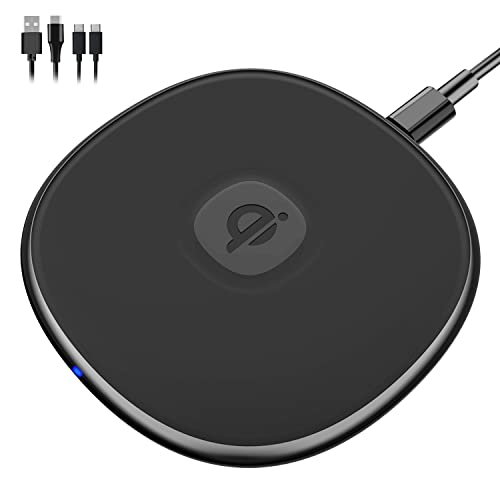 NANAMI Fast Wireless Charger, Qi-Certified 15W Max Wireless Charging Pad, Compatible with iPhone 17/17 Air/16/15/14/13/13 Pro Max, Phone Charger for Samsung Galaxy S25/S24/S23/S22/S21& Airpods Pro