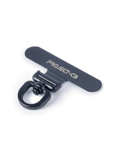 Phone Lanyard Tether Tab,Phone Strap Metal Patch,Universal Phone Lanyard Tether Patch Without Adhesive - color: Black