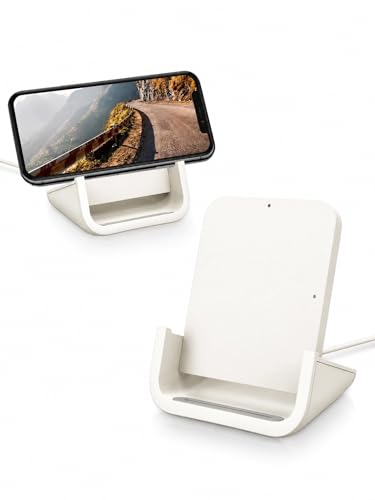 Wireless Charger YUWISS Wireless Charging Stand Cordless Charger 10/7.5/5W Compatible with iPhone 14 13 12/12 /11Pro Max/XR/XS Max/XS/X/8/8Plus Galaxy S22/S21/S9/S9+/S8/S8+ Note - color: White