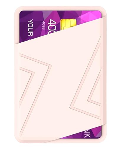 Phone Card Holder, Glitter PU Leather Sleeve, Credit Card Holder Stick On Phone Case for iPhone Samsung Most Smartphones (Ltpink) - color: ltPink
