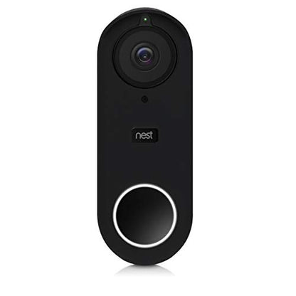 kwmobile Case Compatible with Nest Hello Video Doorbell - Protective Silicone Cover Black