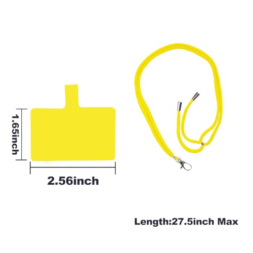 ELANE 8 Pieces Cell Phone Holder Around Neck,Adjustable Crossbody Phone Strap,Cell Phone Lanyard Crossbody Phone Lanyard - color: Yellow