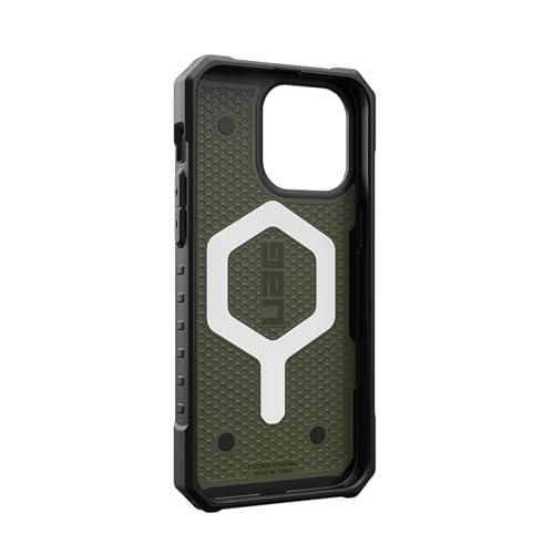 URBAN ARMOR GEAR UAG [Updated Ver] Compatible with iPhone 15 Pro Max Case 6.7" Pathfinder Olive Drab Built-in Magnet Compatible with MagSafe Charging Rugged Military Grade Dropproof Protective Cover - color: Olive Drab