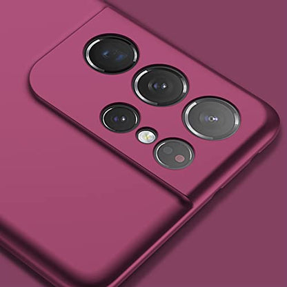 X-level for Samsung Galaxy S21 Ultra Case Slim Fit Soft TPU Super Ultra-Thin [Guardian Series] Phone Back Cover Light Protective Matte Finish Coating Cases Compatible with Galaxy S21 Ultra,WineRed - color: Wine red(Camera Updated)
