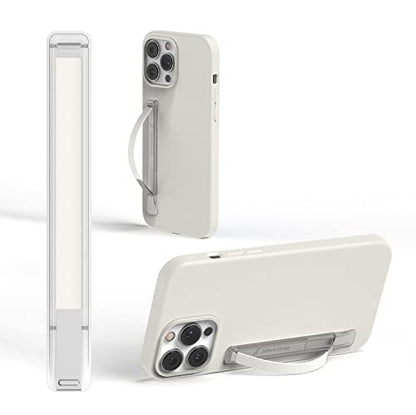 SleekStrip SleekGrip-Essential Ultra Thin Phone Grip Stand,Slim Metal Finger Loop Ring Hand Holder Strap Cell Phone Grips for iPhone 16 Pro Max,17 Air,Android,Case Back - Frosted x Pure White - color: Frosted x Pure White
