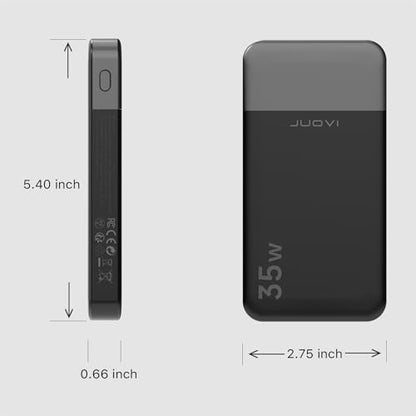 JUOVI Power Bank 35W 10000mAh Portable Charger Fast Charging - color: Pink