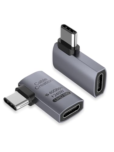 CableCreation Right Angle USB C Adapter 2-Pack, USB C 90 Degree Adapter - size: 2PCS, style: Right Angle