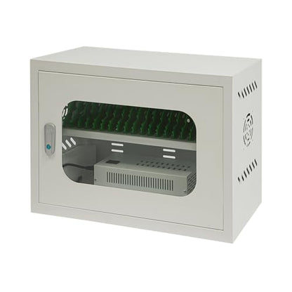 20-Device Charging Station, Charging Cabinet for Cellphones, Rechargeable Cellphone Locker Storage Charging Station, Locking and Charging Phone Storage Box with Cable Management - color: White-20 Slots