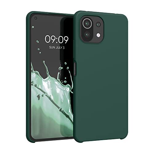 kwmobile Case Compatible with Xiaomi 11 Lite (5G) NE/Mi 11 Lite (5G) Case - TPU Silicone Phone Cover with Soft Finish - Moss Green - color: moss green