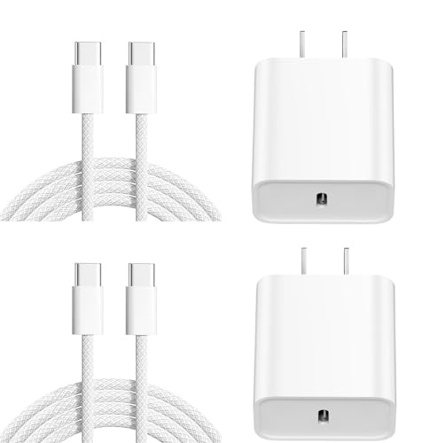 iPhone 17 16 Charger Fast Charging, 20W USB C Wall Charger +Woven 6FT Cable - size: 6FT_2Pack