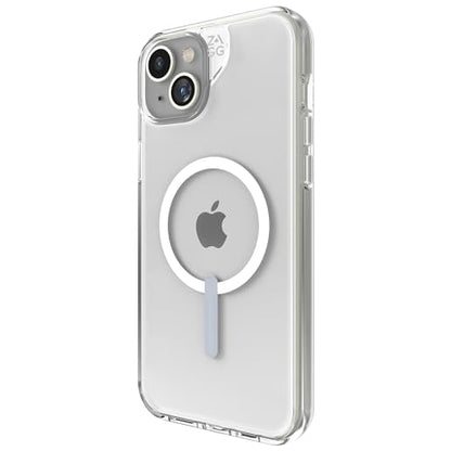 ZAGG Crystal Palace Snap iPhone 15 Plus/ 14 Plus Clear Phone Case - Drop Protection (13ft/4m), Durable Graphene, Anti-Yellowing, and Scratch-Resistant MagSafe Phone Case - size: iPhone 15 Plus/14 Plus, style: With Magsafe