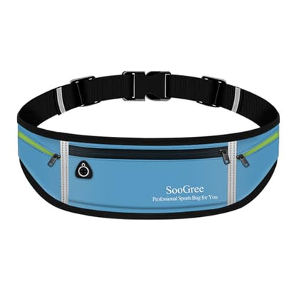 SooGree Slim Running Belt Sport Fanny Pack for Women Men,Reflective Waist Pack Runner Pouch Belt, Zipper Waterproof Running Phone Holder Jogging Pouch for Phone Money (GSP8806 Blue) - color: GSP8806 Blue