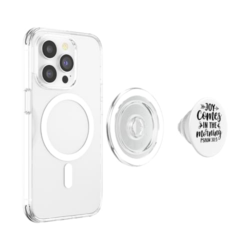Joy Comes in The Morning Men and Women Thankful Grateful PopSockets PopGrip for MagSafe - style: Magnetic PopGrip