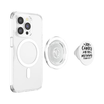 Joy Comes in The Morning Men and Women Thankful Grateful PopSockets PopGrip for MagSafe - style: Magnetic PopGrip