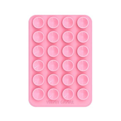 Velvet Caviar Suction Cup Phone Case Mount Compatible with MagSafe Devices Only - Magnetic Silicone Sticky Phone Grip Holder for iPhone Back of Phone - Mirror Gripper (Pink) - color: Pink