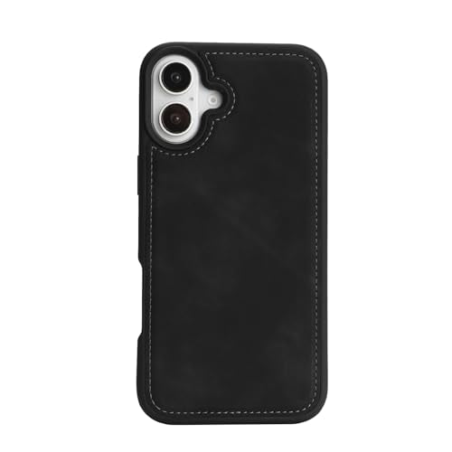 Ｈａｖａｙａ Soft-Touch Wallet Case for iPhone 16 - Matte Black | Soft touch matte finish, detachable 2-in-1 magnetic wallet with 5 card slots & kickstand, 1400 Gauss MagSafe 15W fast char - color: Matte Black