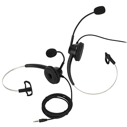 H360-3.5 Single Sided Business Headset, Monaural Telephone Headset with Noise Reduction Microphone, Lightweight Comfortable Call Center Headset with 3.5mm Plug for Customer