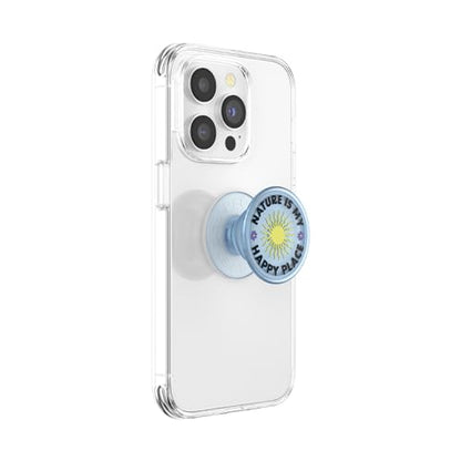 PopSockets Adhesive Phone Grip, Holder, Phone Stand, Plant-Based - Nature - color: Nature Is My Happy Place Translucent