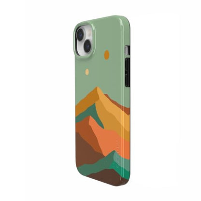 Casely iPhone 14 Plus Case | Endless Peaks | Colorblock Mountain | Compatible with MagSafe | Classic Ultra Slim Design - color: Endless Peaks | Colorblock Mountain