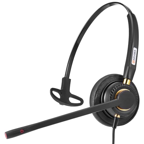 Arama Phone Headset for Office Phones for Polycom & Other IP Phones(A800S2)