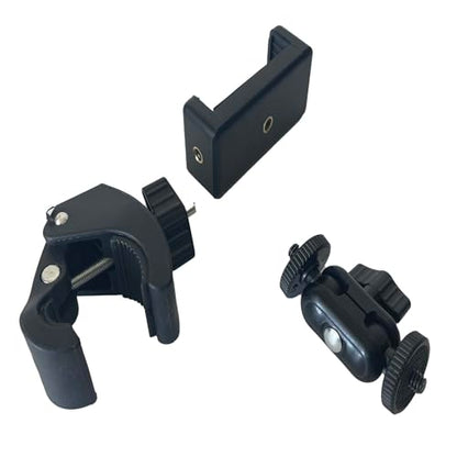 Phone Holder with Clamp，Cell Phone Holder Mount Clip for Golf Cart,Wheelchair Walker,Universal Phone Mount Holder.