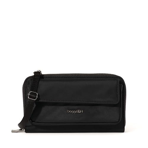 Baggallini Rfid Phone Wallet Crossbody - color: Black Twill