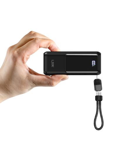 Mini Portable Charger 10000mAh 22.5W PD Small Power Bank Fast Charging - color: Black