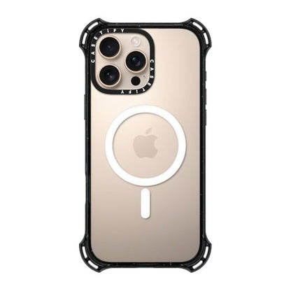 CASETiFY for iPhone 16 Pro Max Case - Bounce Compatible with MagSafe | Shockproof | 21.3 ft. 6X Military Grade Drop Protection | Black - color: Clear Black, size: Iphone 16 Pro Max (6.9")