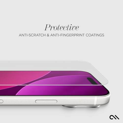 Case-Mate iPhone 17 Pro Screen Protector with Installation Tray - Clear | [Pack of 3] Durable & Anti-Scratch Tempered Glass with Touch Sensitivity - Ultra High Clarity, Case-Friendly & Easy to Apply - size: iPhone 17 Pro