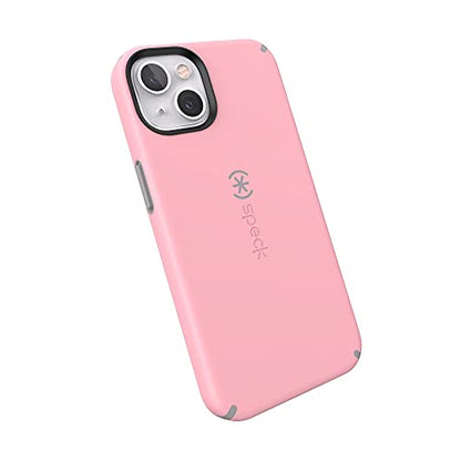 Speck iPhone 13 Case - Drop Protection & Scratch Resistant, Built for MagSafe for iPhone 13 Cases - Dual Layer Case, Slim Design Case for iPhone 13 - Rosy Pink, Cathedral Grey CandyShell Pro - color: Rosy Pink/Cathedral Grey