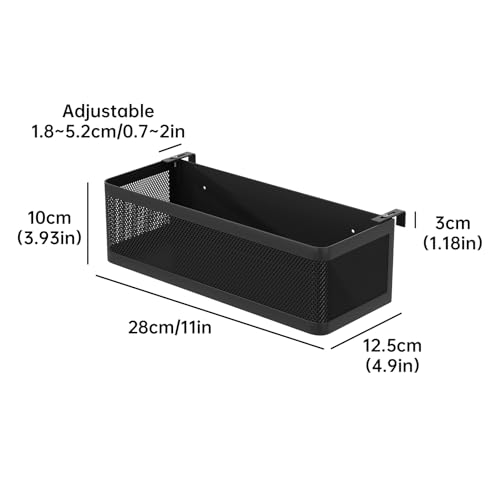 Bedside Caddy Shelf for Bunk Bed, Black, L11in*W4.9in*H3.93in - color: Black, size: L11in*W4.9in*H3.93in